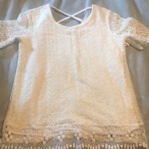 Off white lace top
